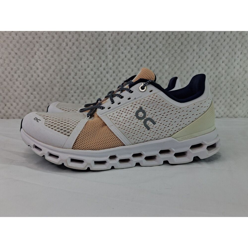 On Running Cloudstratus Women's 8.5 White/Almond Running Shoes